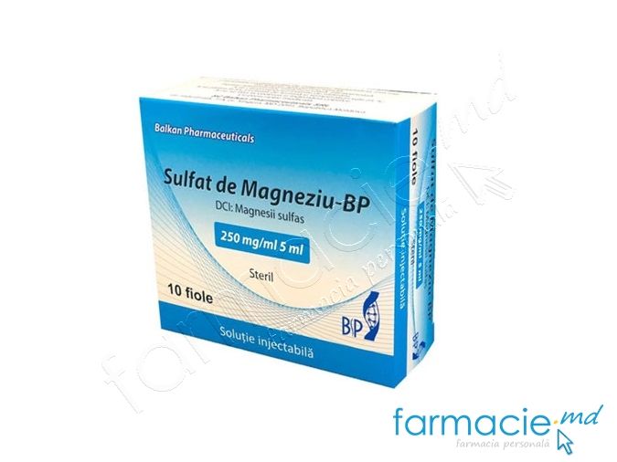 sulfat de magneziu 250 mg ml