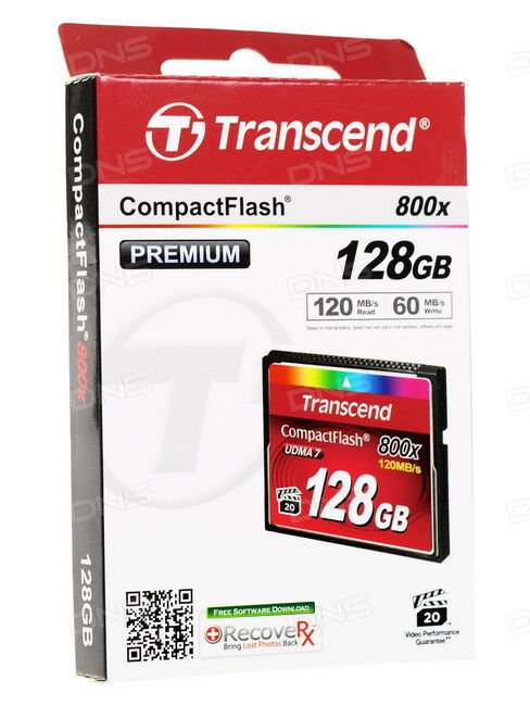 Карта памяти transcend compact flash 128 гб