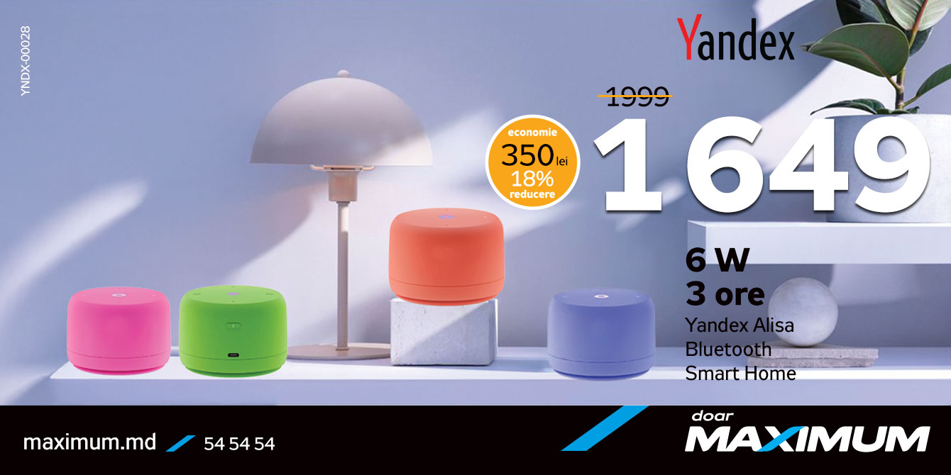 Boxă portativă Bluetooth Yandex YNDX-00028BLU Alisa Station Lite 2