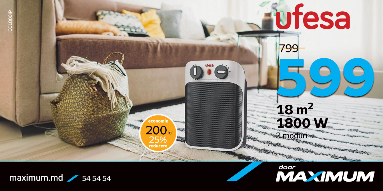 Încălzitor ceramică cu ventilator Ufesa CC1800IP
