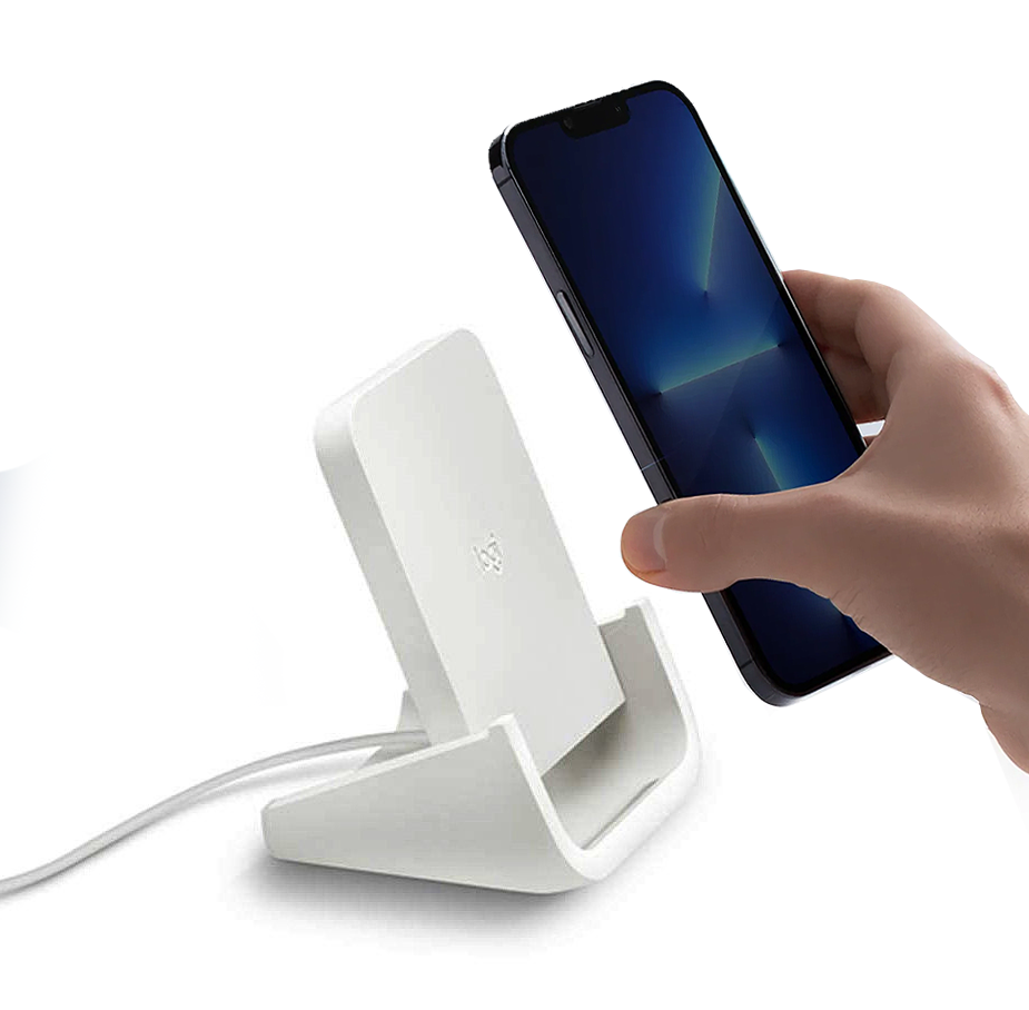 Адаптер питания Logitech Wireless charging stand for iPhone, iPhone - up to  7.5W, Qi-compatible smartphones - 5W, 939-001630