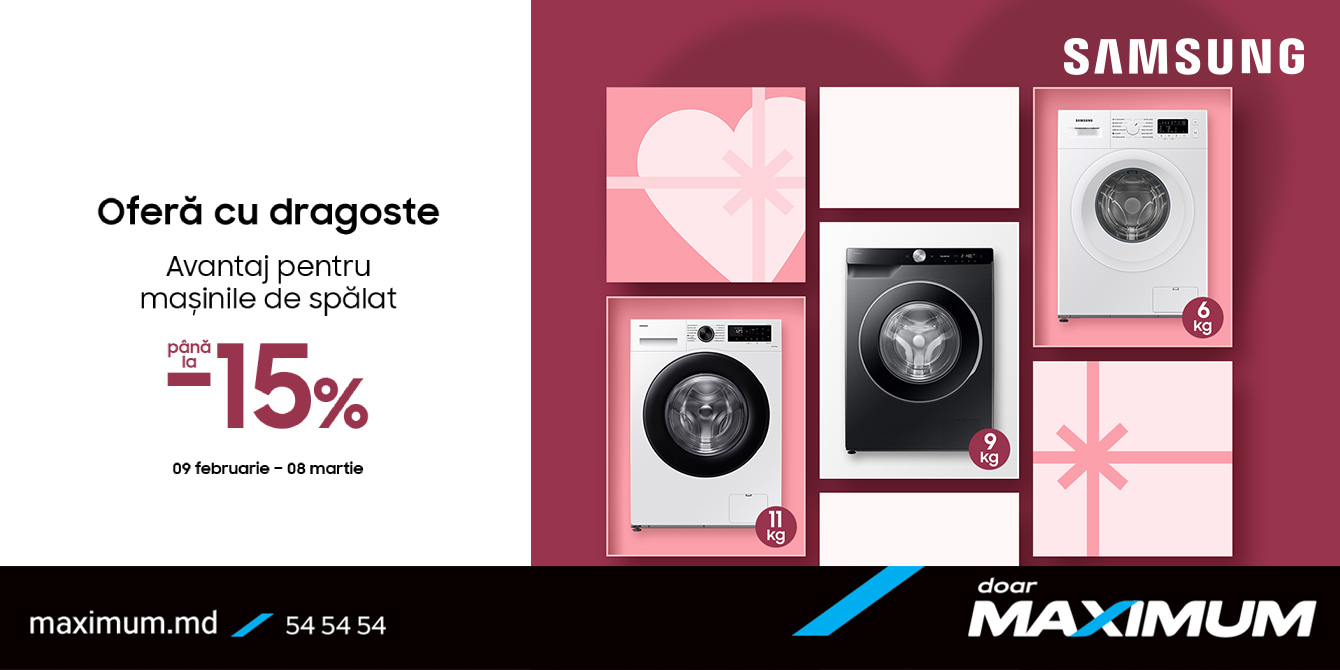 mașini de spălat rufe samsung cu avantaj