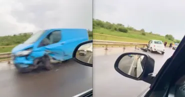 Accident la Budești: Două automobile s-au tamponat frontal