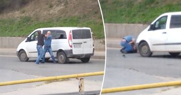 На улице Заводской подрались водители фуры и микроавтобуса.