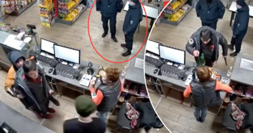 В Криве пограничники спокойно наблюдали, как нападают на продавца на АЗС. Коллаж: Point.md