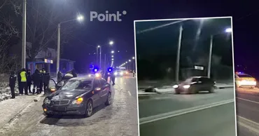 Момент наезда «Мерседеса» на детей на пешеходном переходе в Страшенах попал на видео