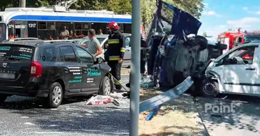 На виадуке в Кишиневе затруднено движение из-за серьезного ДТП