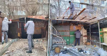 Două garaje, demolate în sectorul Râșcani al Capitalei