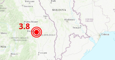В Румынии ночью произошло землетрясение магнитудой 3,8