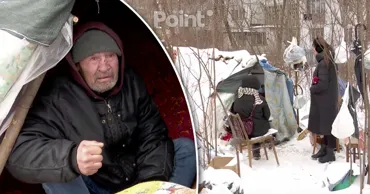 В Кишинёве двое бездомных живут в самодельной палатке несмотря на морозы