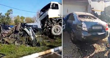 В Липканах большегруз протаранил несколько авто: есть пострадавшие. Коллаж: Point.md