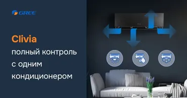 Clivia - отопление, охлаждение и контроль влажности с одним кондиционером Ⓟ