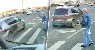 В Кишиневе водитель Renault не уступил дорогу пешеходу и был оштрафован