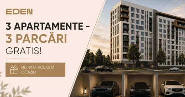 Eden: Apartament la Botanica și un loc de parcare gratis Ⓟ