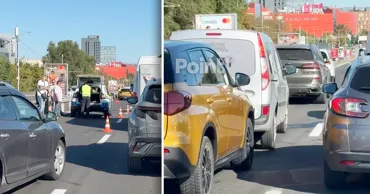 На виадуке в Кишиневе столкнулись шесть машин