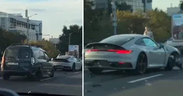 В Кишиневе на виадуке в ДТП разбили Porsche 911