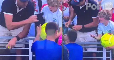 Un milionar polonez i-a smuls chipiul cu autograf unui băiat la un campionat de tenis