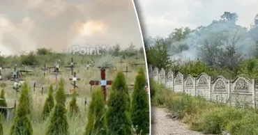 В Каушанах произошло возгорание растительности возле кладбища