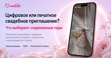 Weddo: Цифровое или печатное свадебное приглашение - что выбирают современные пары Ⓟ