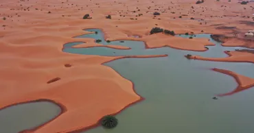 Unele furtuni rare creează lacuri temporare în Sahara