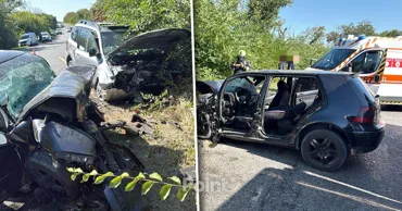 В Молдове три человека пострадали в лобовом ДТП: среди них двое полицейских