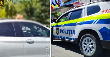 Un șofer, sancționat după ce doi copii au fost surprinși ieșind prin trapa mașinii