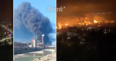 Украинские дроны атаковали порт и нефтеперабатывающий завод в Туапсе