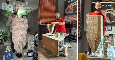 Un canadian a construit un turn din 3.132 de piese de Jenga și a intrat în Cartea Recordurilor Guinness