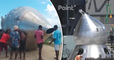 Un fragment gigantic al Starship a eșuat la țărm în Madagascar