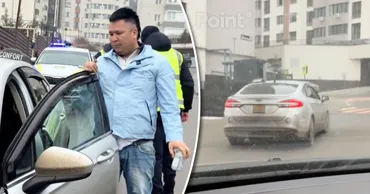 В Кишиневе водитель наказал таксиста за выброшенную из автомобиля банку