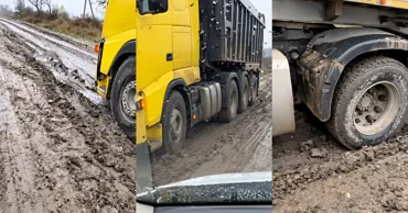 Девять километров грязи: дорога в Токуз стала испытанием для водителей