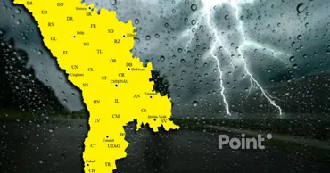 Cod Galben de ploi în weekend: Averse puternice și descărcări electrice
