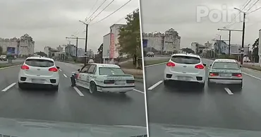 Un șofer, surprins cum face drift în Capitală în plin trafic