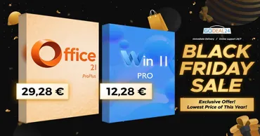 Godeal24: Black Friday - Windows 11 - 12,28€ и Office 2021 - 29,28€ Ⓟ