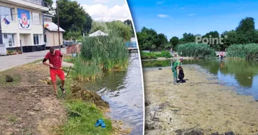Воду в озере парка «Валя Морилор» очищают от водорослей