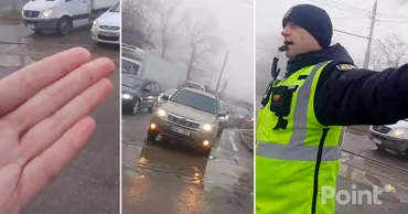 В Кишиневе женщина накричала на полицейского, который регулировал движение