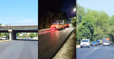 Lucrări nocturne pe șoseaua Muncești: Urmează aplicarea stratului de uzură