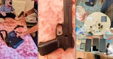 Droguri și arme, descoperite la Drochia: Două persoane au fost reținute