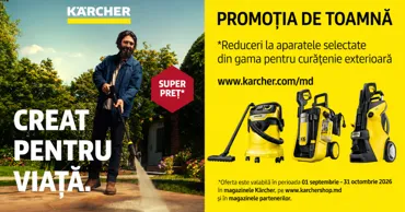 Kärcher - creat pentru viață. Curățenie în curte și în casă la super prețuri Ⓟ