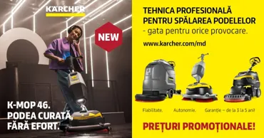 Kärcher: Podele curate fără efort, cu tehnică profesională la preț promoțional Ⓟ