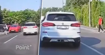 В Кишиневе наказали водителя BMW, не пропустившего на зебре пешеходов