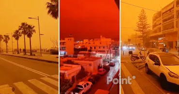 Creta, cuprinsă de o furtună de nisip: Cerul a devenit roșu din cauza prafului din Sahara