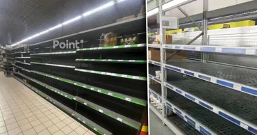 После ударов России по складам торговых сетей в Украине опустели полки супермаркетов