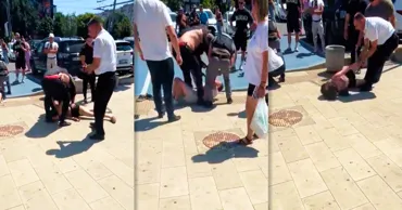 Mai mulți bărbați și o femeie s-au luat la bătaie în centrul Capitalei
