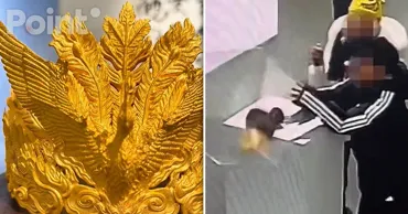 Un copil a scăpat din greșeală un exponat la o expoziție din Beijing - o coroană de aur