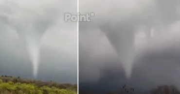 Tornadă în județul Mureș din România: Imagini surprinse de un localnic în timpul unei furtuni