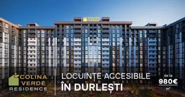 Colina Verde Residence: Alegerea inteligentă la Durlești de la 980€/m² Ⓟ