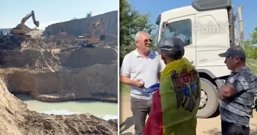Locuitorii din Coșnița au protestat din cauza lucrărilor continue la carieră