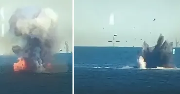 В Румынии показали видео уничтожения морского дрона истребителем F-16