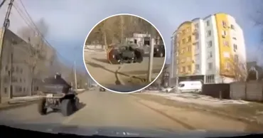 В Кишиневе мужчина перевернулся на квадроцикле